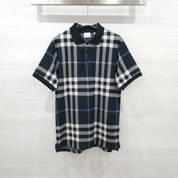[BUNJANG] Burberry Tartan Check Cotton Jacquard Polo Shirt / S / 버버리 타탄 체크 코튼 자카드 폴로 셔츠 카라티 8070667