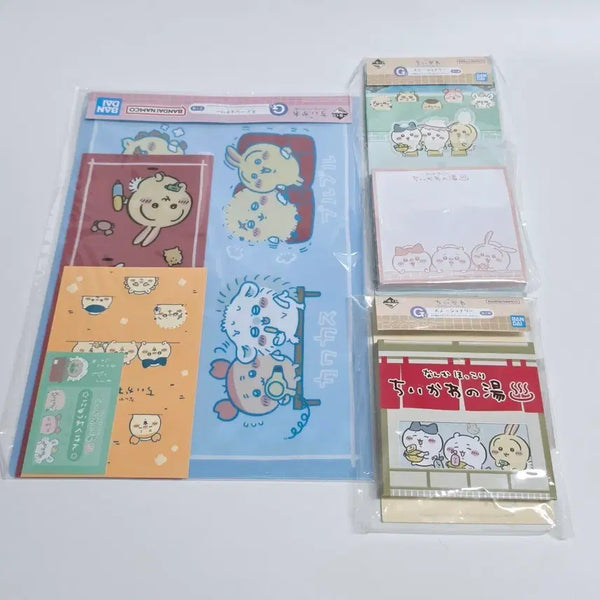 [BUNJANG] Chiikawa Onsen G Prize 3-Piece Set / 치이카와 온천 G상 3종 세트