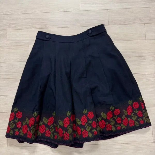 [BUNJANG] Keith Wool Rose Pattern Midi Skirt / keith 키이스 울 스커트
