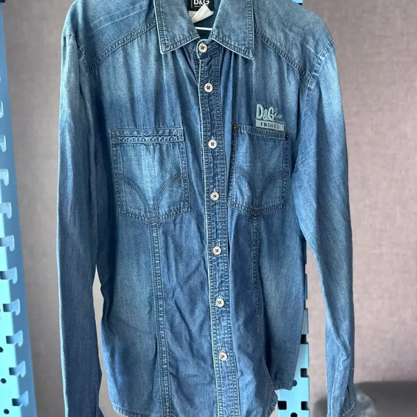 [BUNJANG] Dolce & Gabbana Denim Shirt - Men's/Women's Size M / D&G 돌체앤가바나 데님 셔츠 M 남녀공용