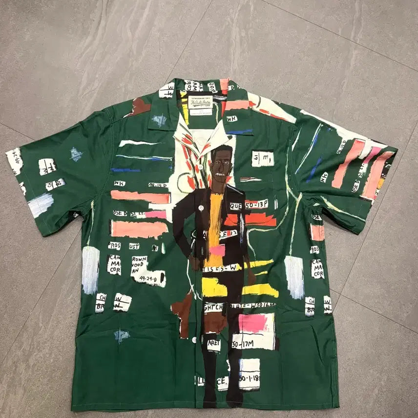 [BUNJANG] Wackomaria Jean-Michel Basquiat Collaboration Hawaiian Shirt / 와코마리아 바스키아 하와이안셔츠