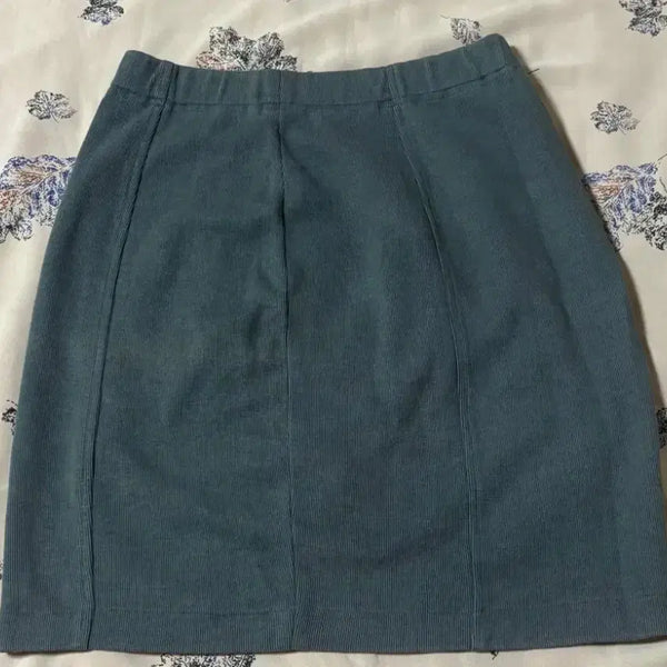 [BUNJANG] Corduroy Pencil Skirt Teal / 코듀로이 펜슬 스커트 틸 색상