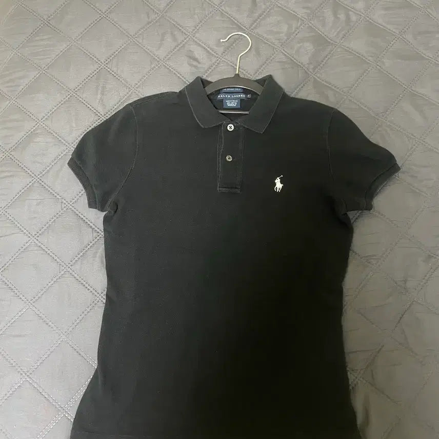 [BUNJANG] Polo Ralph Lauren Black Slim Fit Short Sleeve Polo Shirt S / 폴로 랄프로렌 블랙 슬림핏 카라 반팔티 S