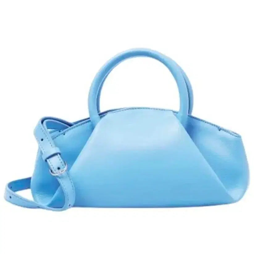 [BUNJANG] COS Leather Folded Micro Tote Bag Blue / 코스 레더 폴드 마이크로 토트백 블루