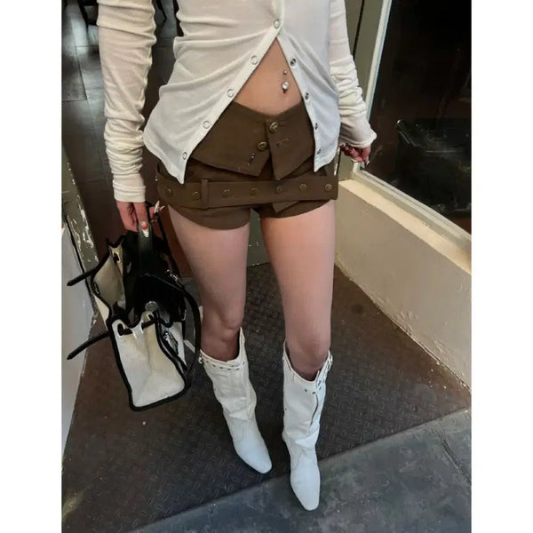 [BUNJANG] HYTEMOLY Layered Cargo Shorts / HYTEMOLY 팬츠 반바지 레이어드 카고 쇼츠