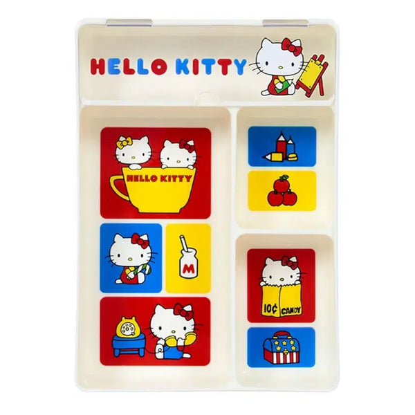 [BUNJANG] Hello Kitty Lidded Tray Storage Organizer / 헬로키티 뚜껑트레이 수납 정리 보관함