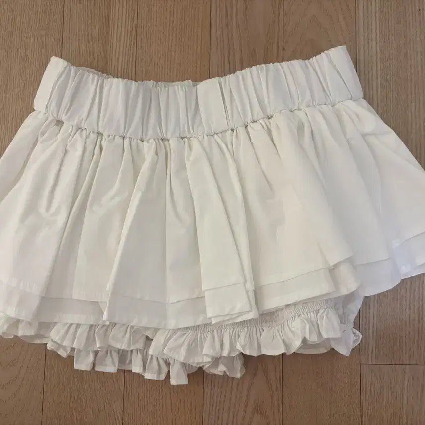 [BUNJANG] Khaki Pointed Ruffle Skirt / 카키포인트 캉캉 스커트