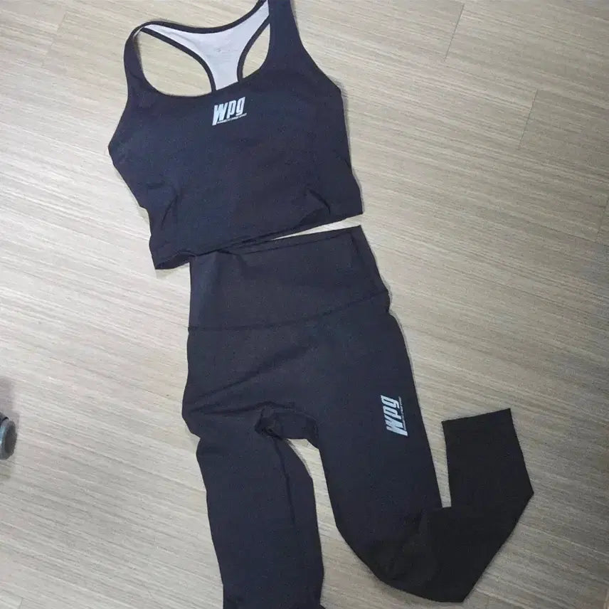 [BUNJANG] Wannabezfit WPG Fitness Top Bra Top + Leggings Set / 워너비즈핏 WPG 피트니스탑 브라탑+레깅스