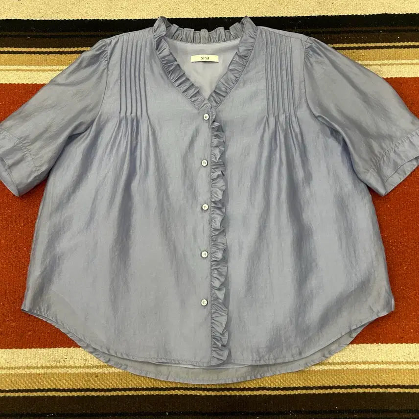 [BUNJANG] Sjsj Frill Pintuck Blouse / Sjsj 프릴 핀턱 블라우스
