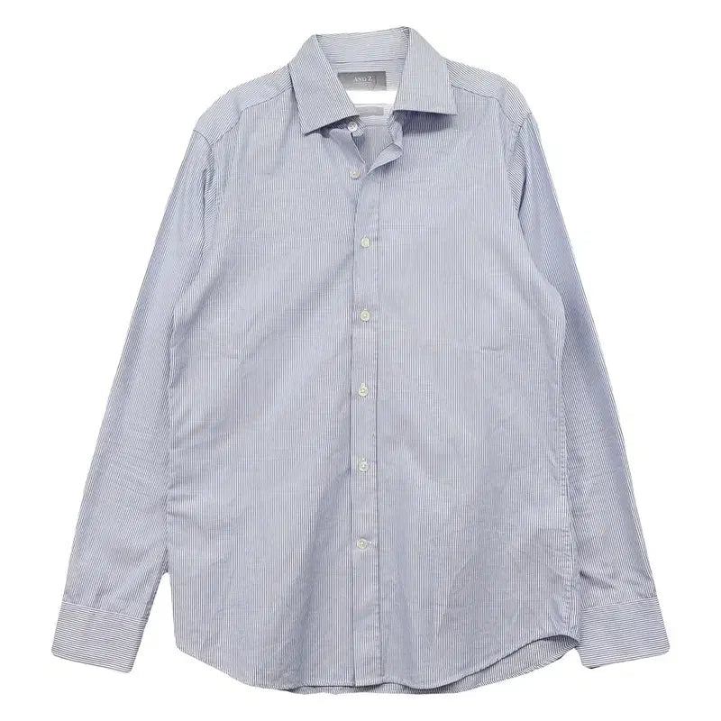 [BUNJANG] Andz Striped Light Blue Shirt 100 / 앤드지 스트라이프 라이트 블루 셔츠 100