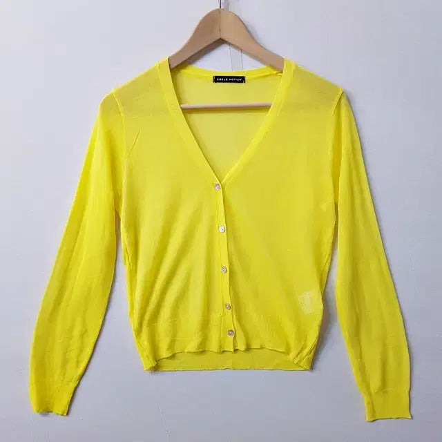 [BUNJANG] EBELE MOTION Acrylic Rayon Cardigan Yellow / EBELE MOTION 가디건 옐로우