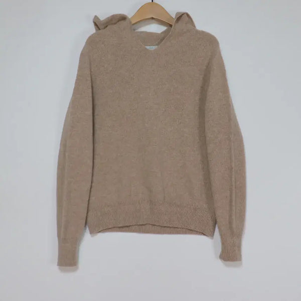 [BUNJANG] THE IZZAT 100% Wool Hooded Knit Beige / THE IZZAT 홀가먼트 울100% 후드 니트 55 베이지