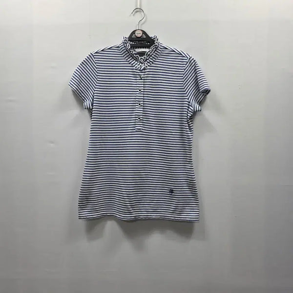 [BUNJANG] J.Ssen Sprite Pattern Frill Neck Detail Blouse 95 / 0193 지센 스프라이트 패턴 프릴넥 디테일 95