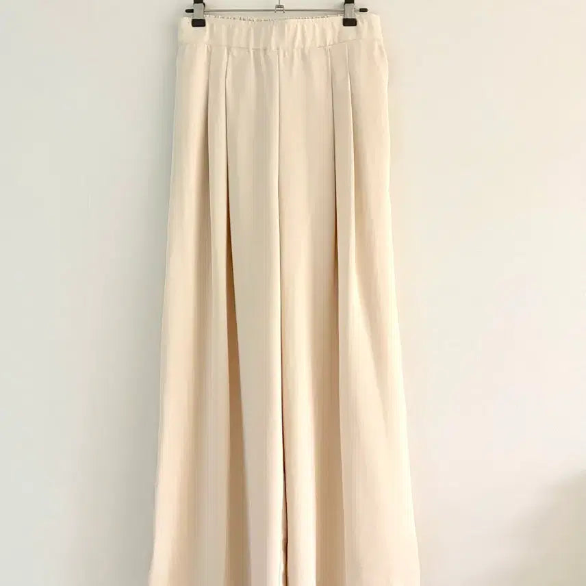 [BUNJANG] M:Sense Cream Wide Banding Pants / 미센스 크림 와이드 밴딩 팬츠