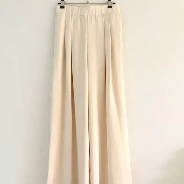 [BUNJANG] M:Sense Cream Wide Banding Pants / 미센스 크림 와이드 밴딩 팬츠