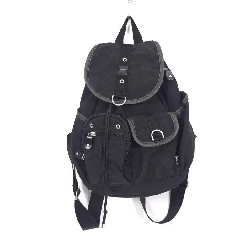 [BUNJANG] ellesse Black Multi-Pocket Flap Mini Backpack / ellesse 블랙 멀티포켓 플랩 미니 백팩