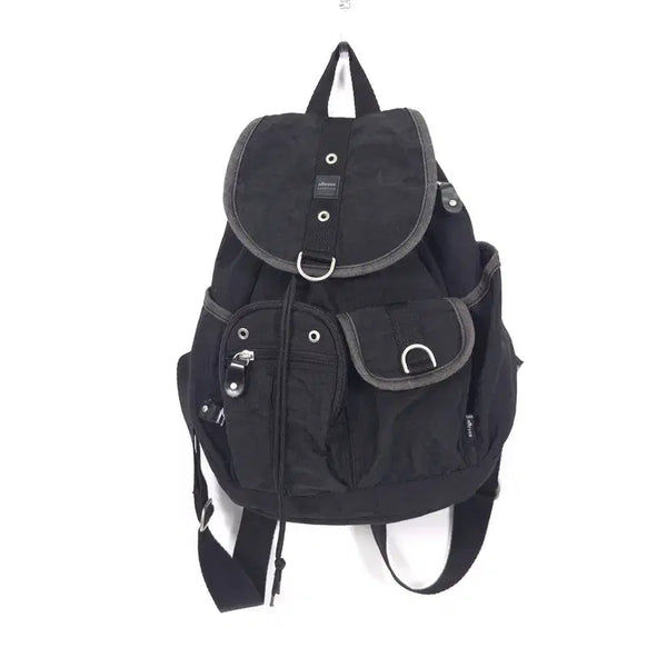 [BUNJANG] ellesse Black Multi-Pocket Flap Mini Backpack / ellesse 블랙 멀티포켓 플랩 미니 백팩
