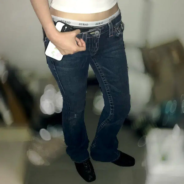 [BUNJANG] True Religion Joey Low Rise Bootcut Denim Jeans - Size 27 / 트루릴리젼 조이 로우라이즈 부츠컷 데님 27