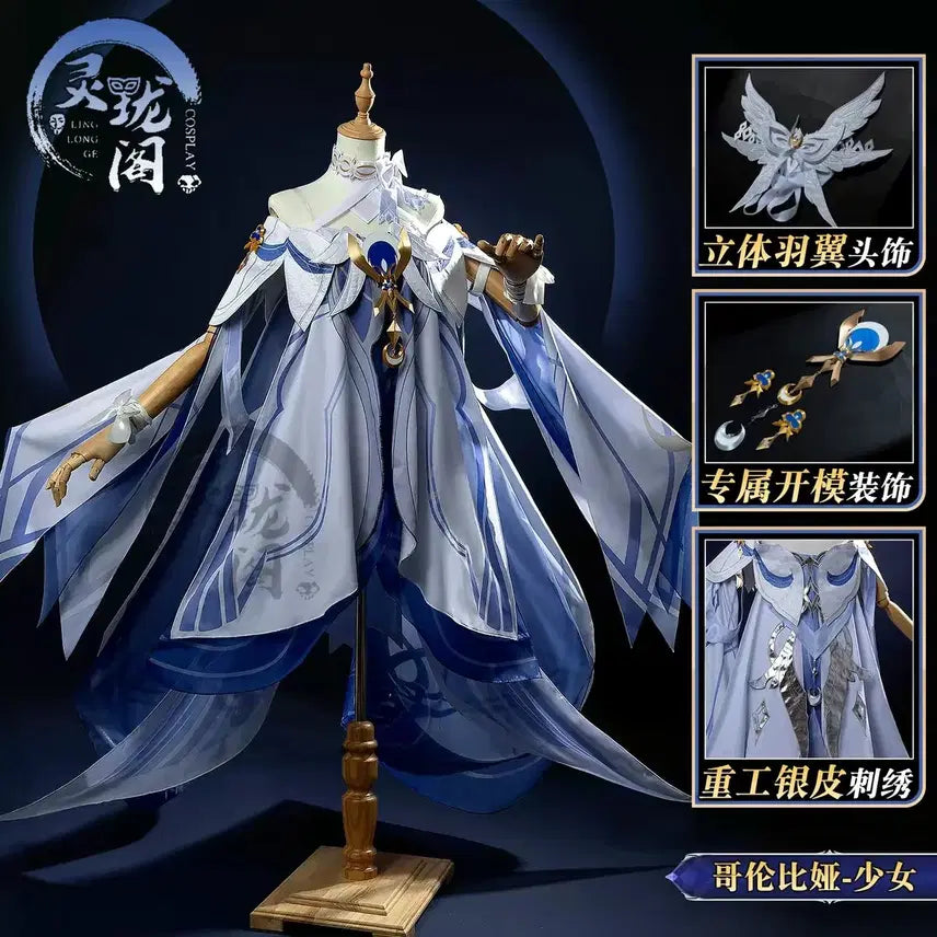 [BUNJANG] Genshin Impact Colombina Cosplay Full Set - Size S (Includes Wig, Shoes) / 운포 원신 콜롬비나 코스프레 올풀셋 S사이즈 콜롬비나신발 가발
