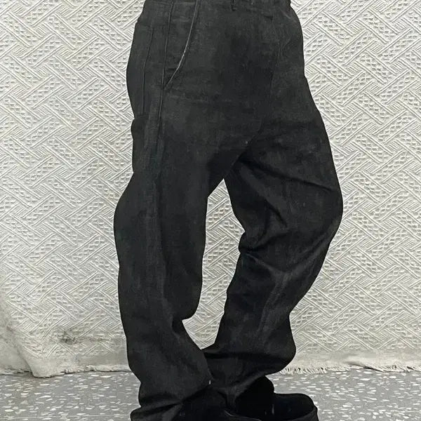 [BUNJANG] Pottery Vintage Modern Chic Casual Black Wide Denim Pants / 포터리 빈티지 모던시크 캐주얼 흑청 와이드 데님팬츠 2 C13606