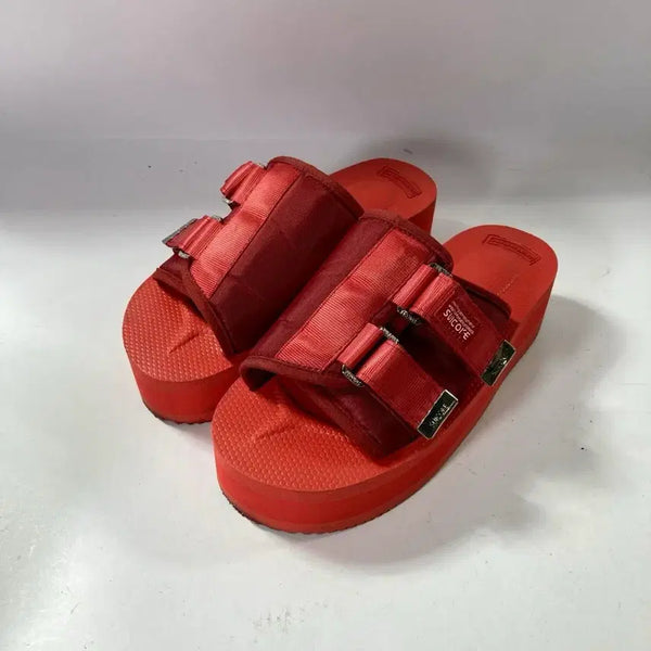 [BUNJANG] Suicoke x Beams KAW-VS Suede Slide Sandals Red / 수이코크 x 빔즈 BEAMS 슬라이드 샌들 레드 230