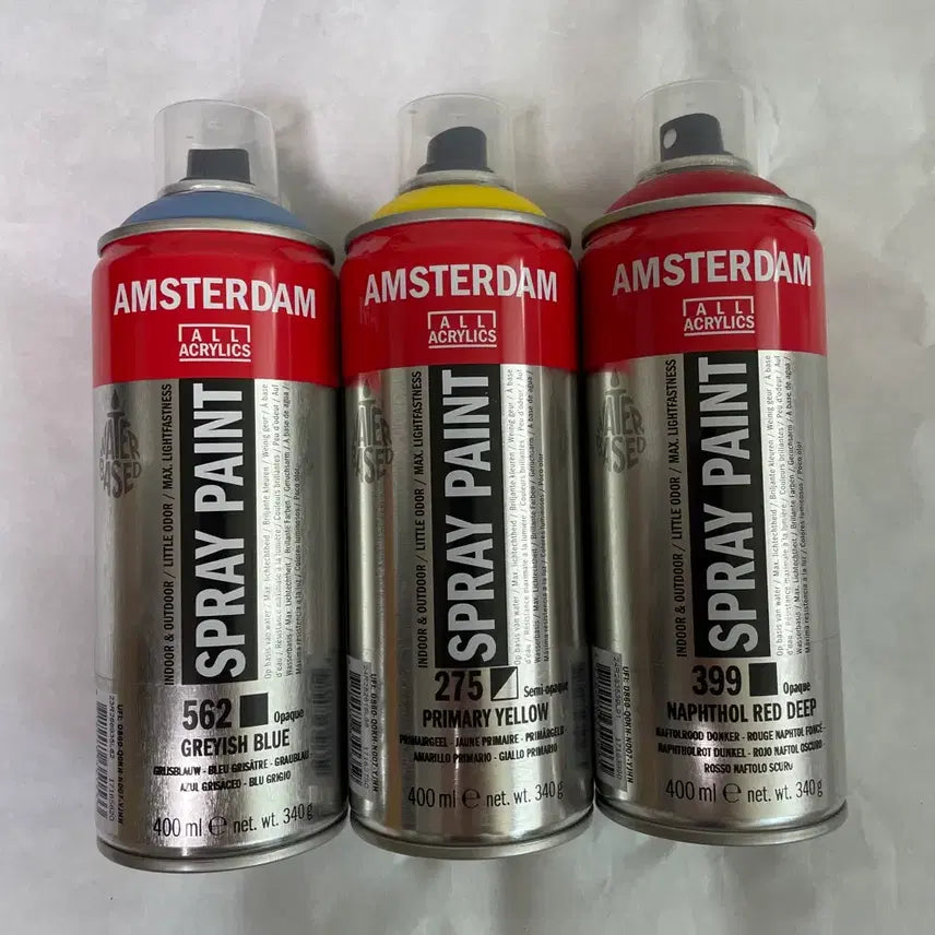 [BUNJANG] Amsterdam Acrylic Spray Paint Set (3 Colors, New) / 암스테르담 아크릴 스프레이 3종 일괄판매 (새상품)