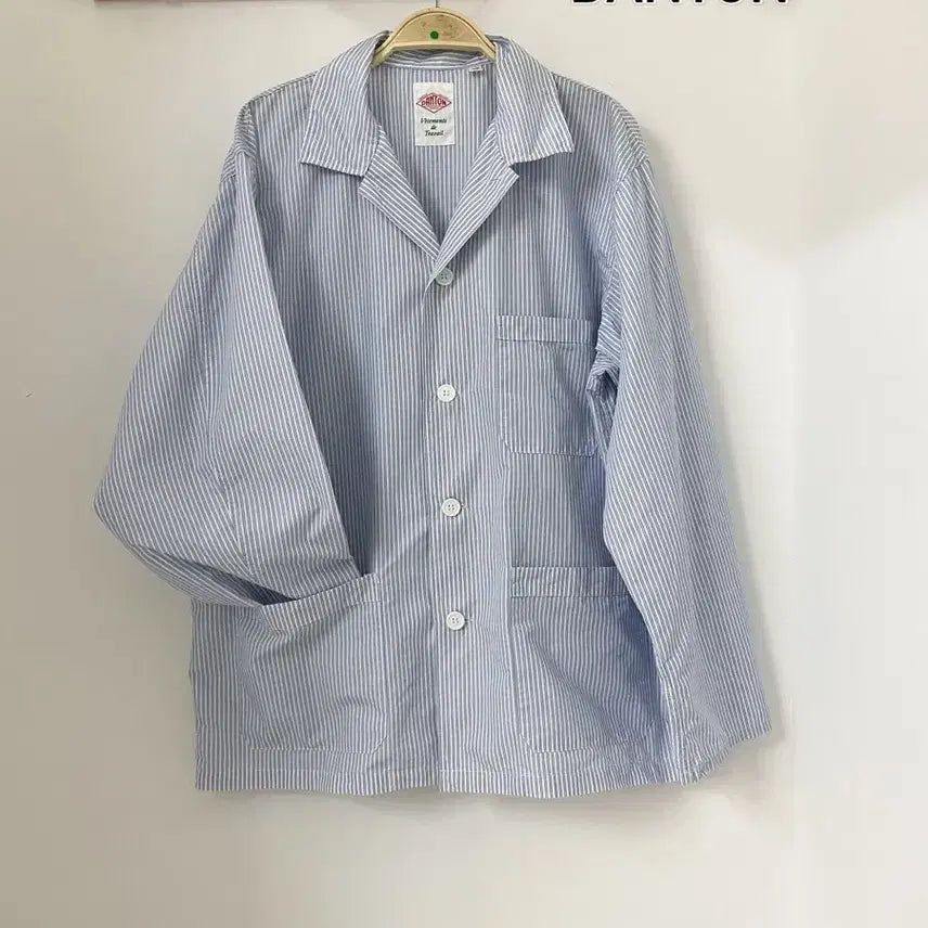 [BUNJANG] Danton Blue Stripe French Jacket / Danton 블루 스트라이프 프렌치 자켓