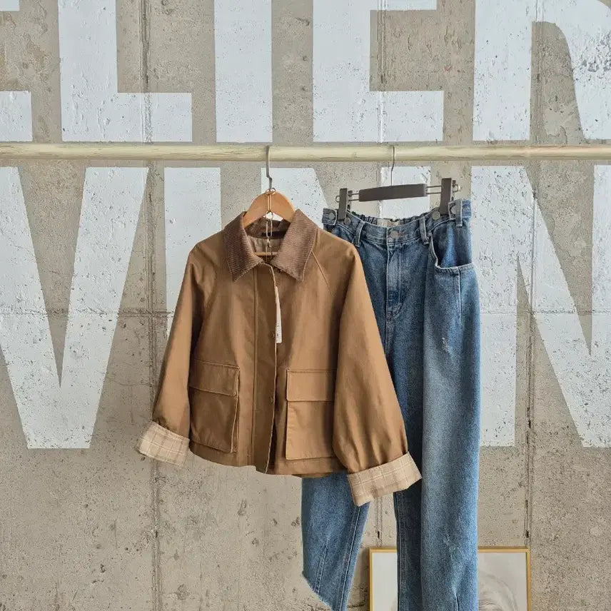 [BUNJANG] Uniqlo Fit Guarantee Short Jacket Beige / (새상품)유니클로  핏보장 숏자켓