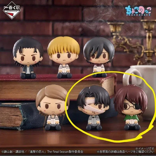 [BUNJANG] Attack on Titan Ichiban Kuji H Prize Chokonokko Figure Set (Levi & Hanji) / 일괄) 진격의거인 제일복권 H상 초코노코/ 리바이 한지 피규어