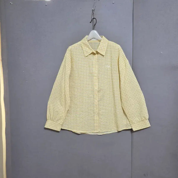 [BUNJANG] Vicky Seersucker Blend Blouse FF / 비키 지지미소재 남방 FF   n8417