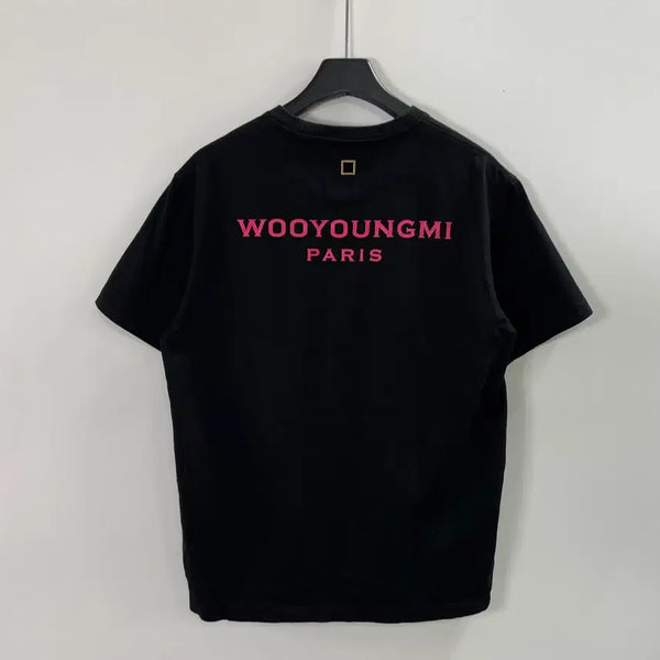 [BUNJANG] Wooyoungmi Black Big Logo T-Shirt / 우영미 블랙 빅로고 반팔티 (on.1645)