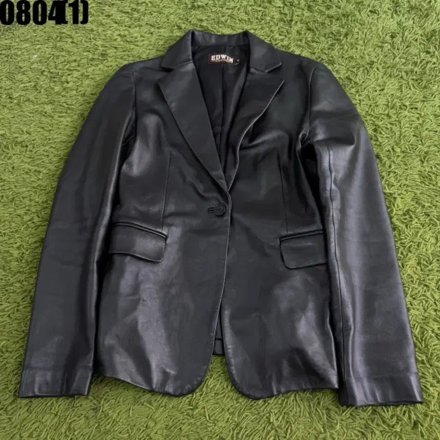 [BUNJANG] EDWIN Black Leather Jacket / EDWIN 블랙 가죽 자켓