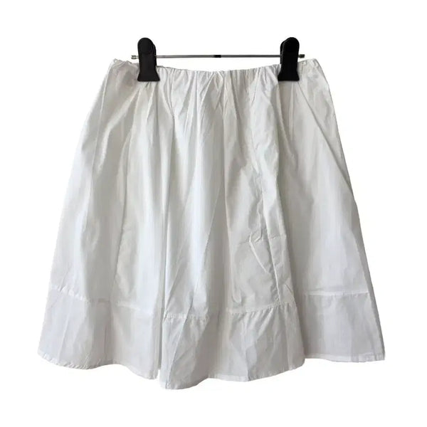 [BUNJANG] White Cotton A-Line Mini Skirt (Size S) / S/ 화이트 면 미니스커트/새제품