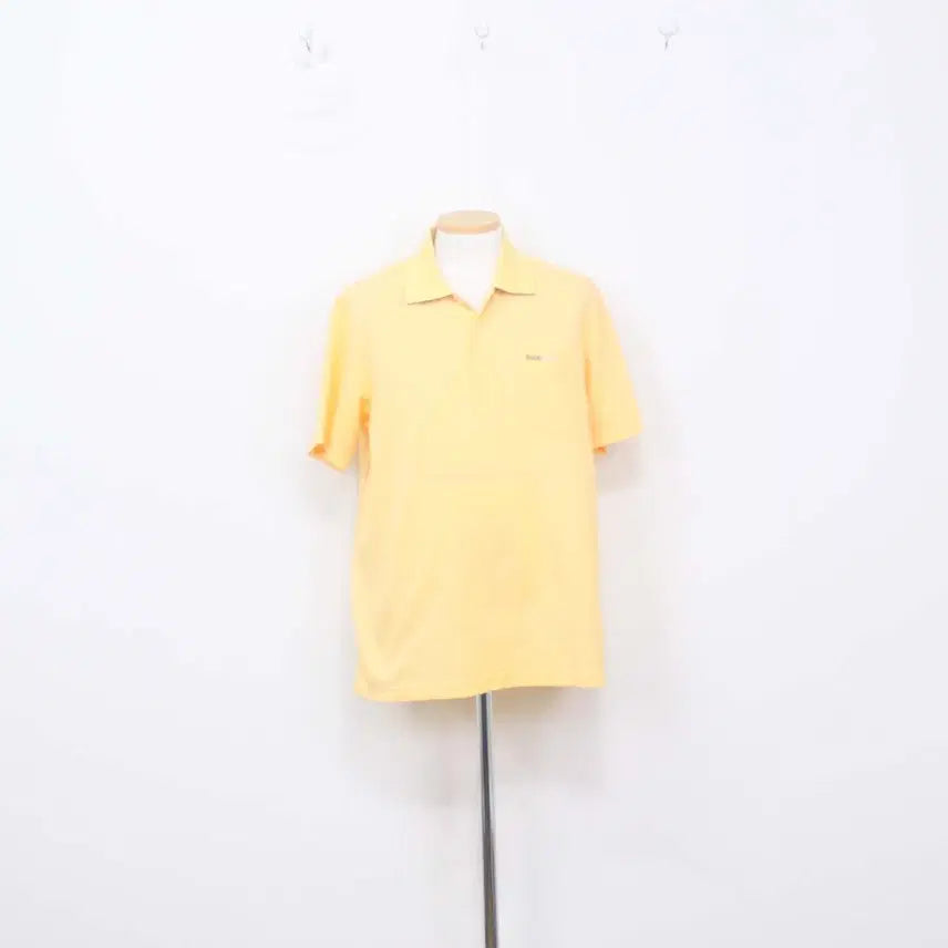 [BUNJANG] Black & White Men's Golf Polo Shirt - Yellow, L (105) / [정품] 블랙앤화이트 남성 골프 반팔 카라티 L(105)사이즈 정인샵