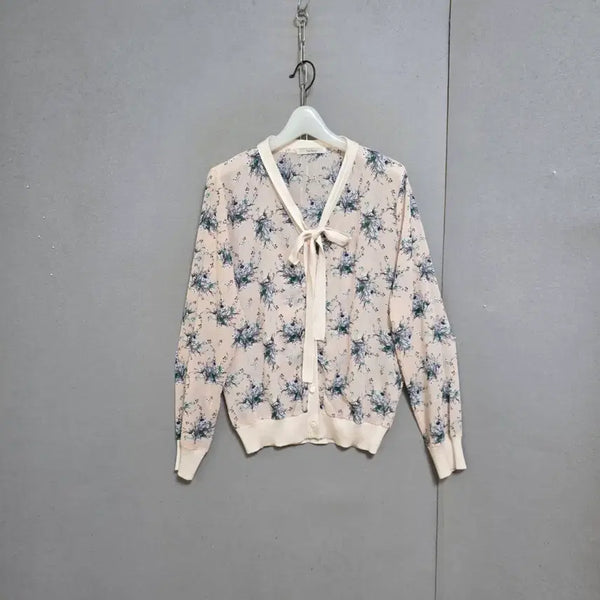 [BUNJANG] Aizbababa Cardigan-like Blouse (Pink Mix, Size F) / 아이잣바바 가디건같은 블라우스 F   n8418