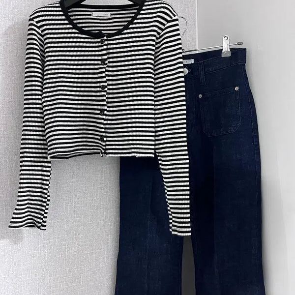 [BUNJANG] Soeun Handmade Sprite Minimal Knit Cardigan / 소은 자체제작 스프라이트 미니멀 니트 가디건