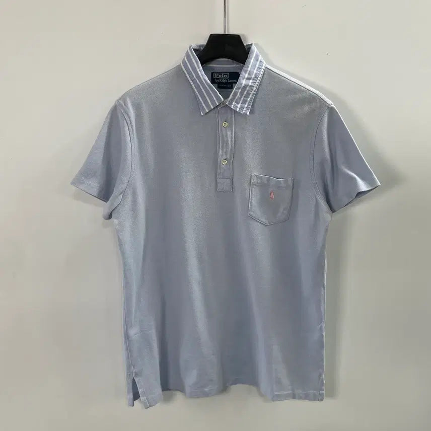 [BUNJANG] Polo Ralph Lauren Sky Blue PK Short Sleeve Polo Shirt / 폴로 랄프로렌 스카이블루 pk 반팔 카라티 (on.1649)