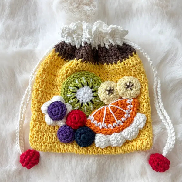 [BUNJANG] Pudding Knitting Pouch - Dessert & Kitschy Accessory / 푸딩 뜨개파우치   디저트소품   키치소품