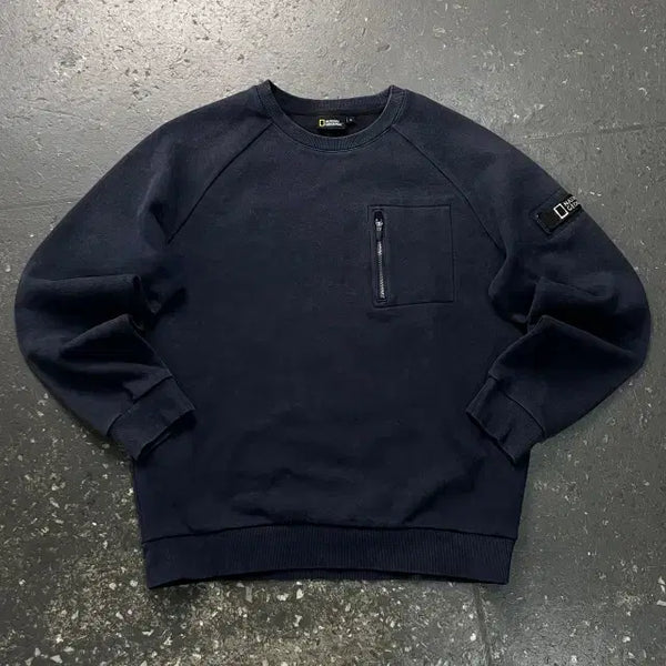 [BUNJANG] National Geographic Patch Sweatshirt / 100 내셔널지오그래픽 와펜 맨투맨