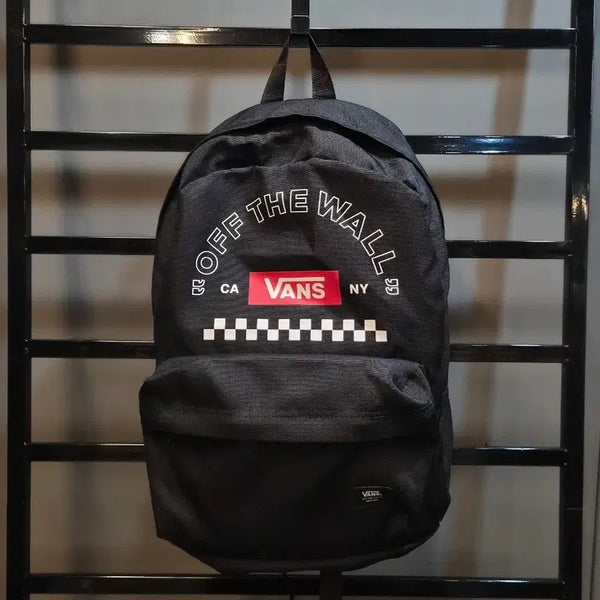 [BUNJANG] Vans Off The Wall Checkerboard Logo Backpack Black / [29x42] 반스 오프 더 월 체커보드 로고 백팩 블랙 3.5