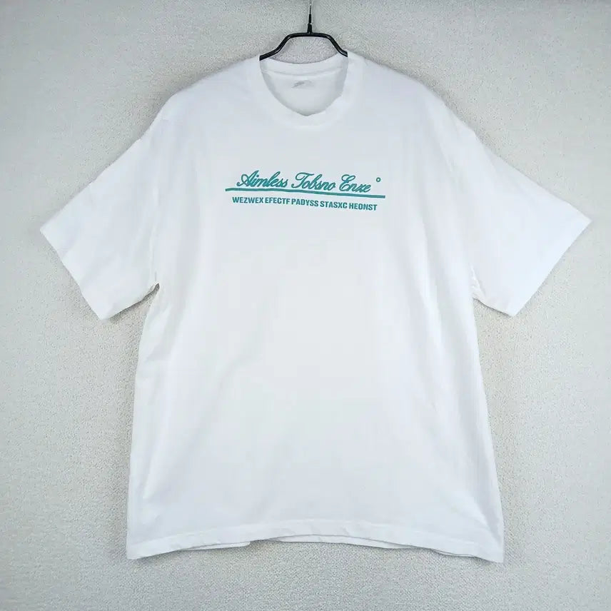 [BUNJANG] Men's White Cotton Short Sleeve T-Shirt (Size 115) / 남성 화이트 면 반팔티(115)