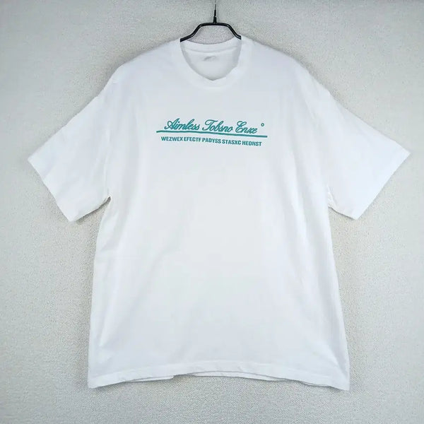[BUNJANG] Men's White Cotton Short Sleeve T-Shirt (Size 115) / 남성 화이트 면 반팔티(115)