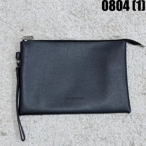 [BUNJANG] Black Leather Clutch Bag / 가죽 클러치백 블랙