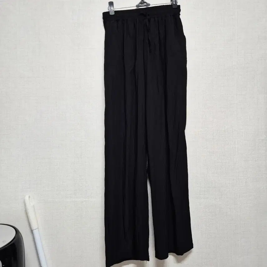 [BUNJANG] Black Wide Banding Pants / 블랙 와이드 밴딩팬츠