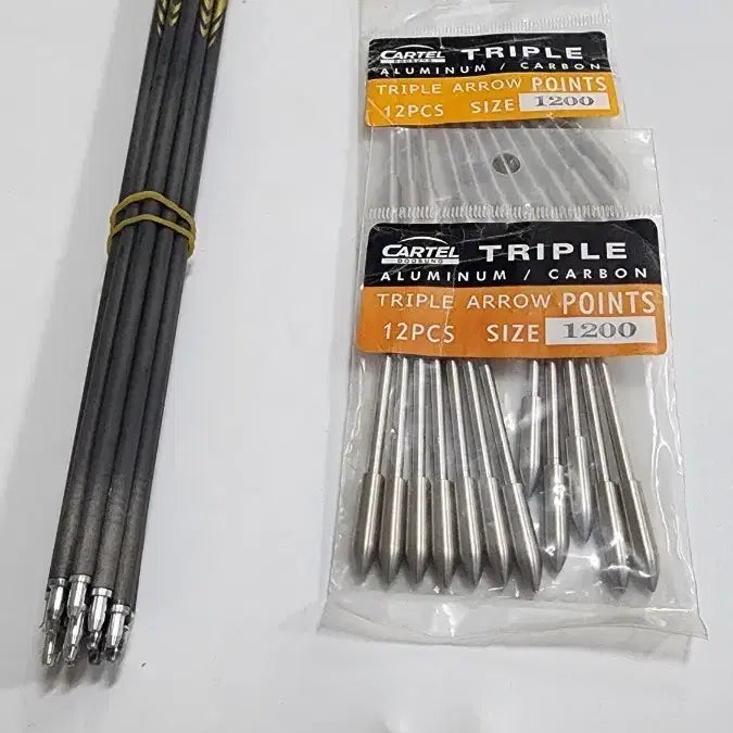 [BUNJANG] Triple NEO 1200 A1 Arrows and Cartel Arrowheads Set / Triple NEO 1200 A1 화살