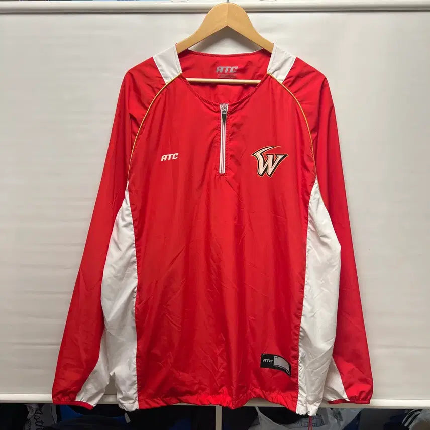 [BUNJANG] SK Wyverns Player Issued Training Red Windbreaker Warm-up 3XL / [정품/3XL] SK와이번스 선수용 트레이닝 레드 바람막이 웜업