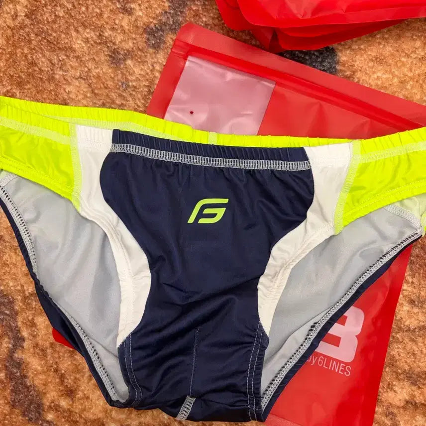 [BUNJANG] GX3 Sport Navy Fluorescent Briefs / gx3스포츠네이비 형광.  팬티