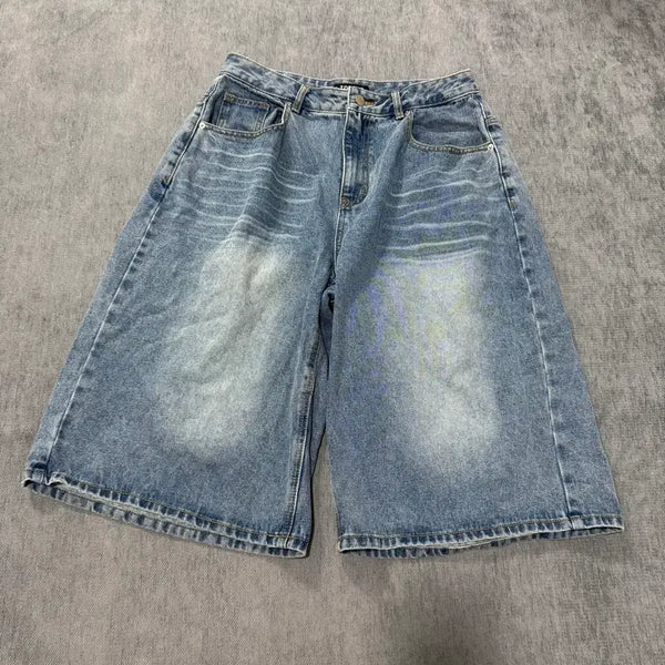 [BUNJANG] L Topi Bermuda Wide Jeans / L 토피 버뮤다 와이드 청바지