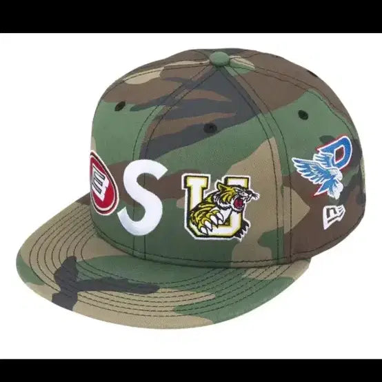 [BUNJANG] Supreme New Era Camouflage Logo Cap / 슈프림 뉴에라