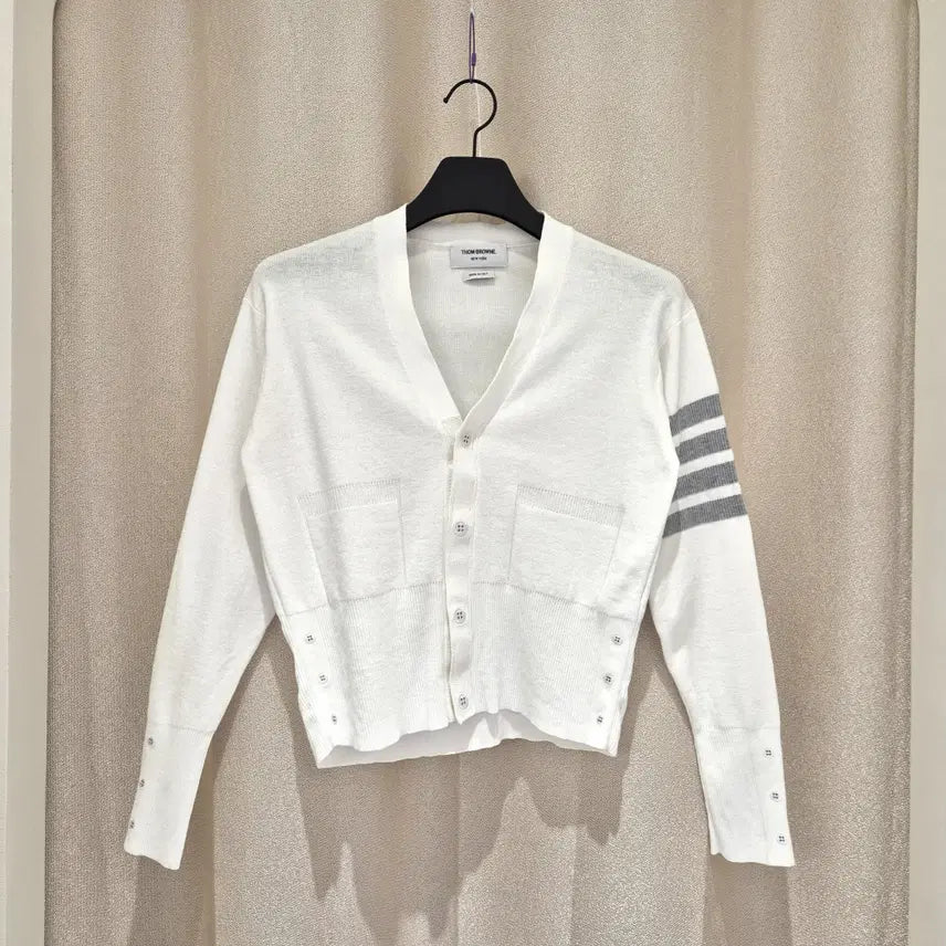 [BUNJANG] Thom Browne Milano Stitch Cardigan White / (1)톰브라운 밀라노 스티치 가디건 화이트